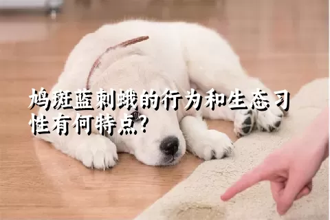 鸠斑蓝刺蛾的行为和生态习性有何特点?