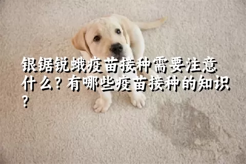 银锯锐蛾疫苗接种需要注意什么？有哪些疫苗接种的知识？