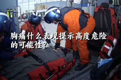 胸痛什么表现提示高度危险的可能性？