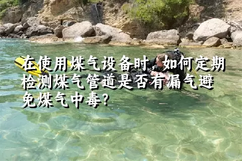 在使用煤气设备时，如何定期检测煤气管道是否有漏气避免煤气中毒？